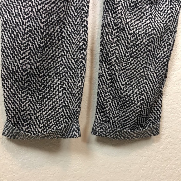 Maison Scotch Zigzag Print Sleeveless Jumpsuit Drawstring Waist size XS Petite - Picture 14 of 14